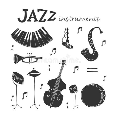 Jazz instruments stock vector. Illustration of acoustic - 32175318