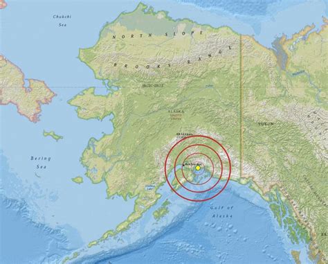 Great Alaska Earthquake Epicenter Map North American Plate, Tsunami ...