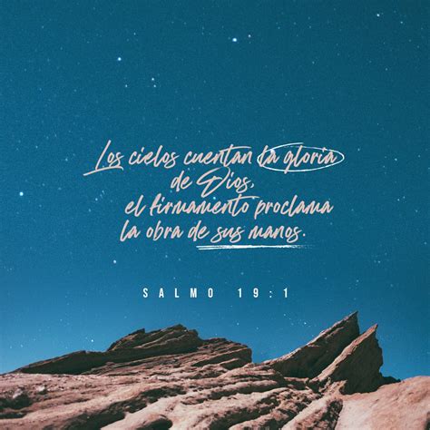 Amedrentador Teórico eternamente los cielos anuncian la gloria de dios ...