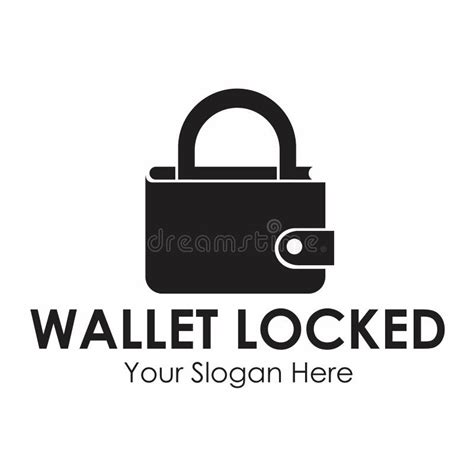 Wallet Lock Logo Design Concept Stock Illustration - Illustration of ...