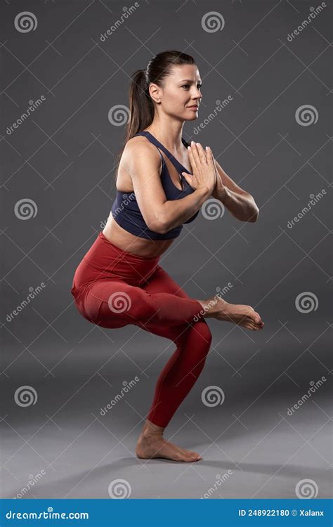 Yoga lady doing power pose stock photo. Image of exercise - 248922180