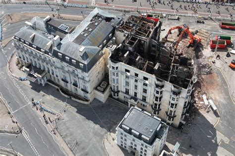 Royal Albion Hotel: Building 'dangerously unstable' after fire - BBC News