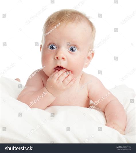 Surprised Baby Isolated On White Stock Photo 128679134 | Shutterstock