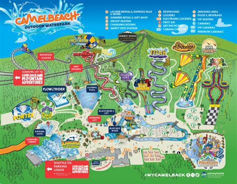 Resort Maps | Camelbeach, Aquatopia, Camelback Ski & Resort