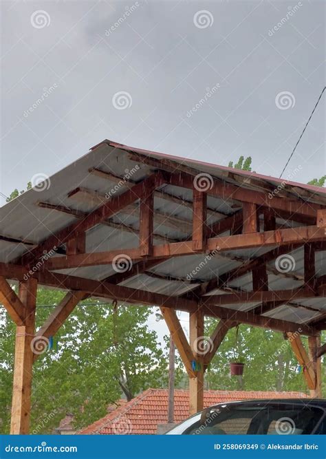 Rain on a tin roof stock image. Image of lighting, home - 258069349