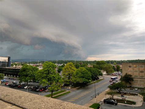 Severe thunderstorm over downtown Harrisburg, PA about an hour ago ...