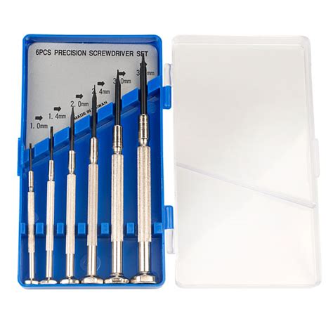 RVFM Miniature Precision Flat Blade Screwdriver Set - 6 Piece | Rapid ...