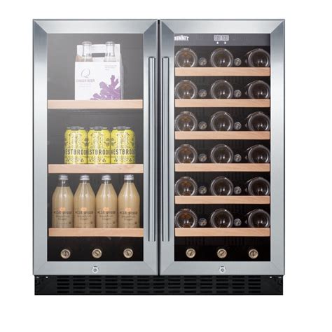 Summit Appliance 33 Bottle and 48 Can Dual Zone Freestanding/Built-In ...