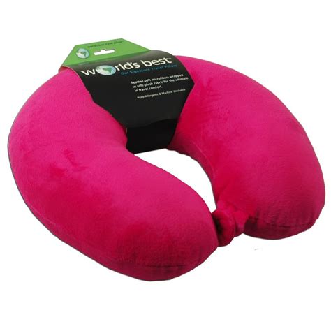 Amazon.com - World's Best Feather Soft Microfiber Neck Pillow, Pink ...