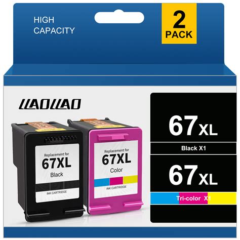 67XL Ink Cartridge for HP 67 Ink for HP Deskjet 2700 2700e 2752 2752e ...