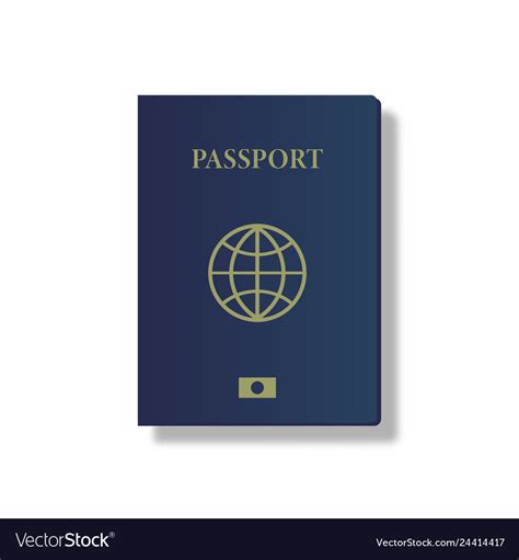 Passport document on a white background Royalty Free Vector