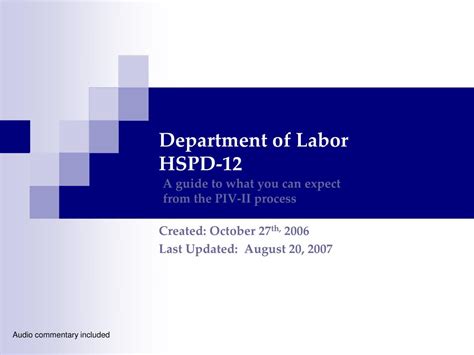 PPT - Department of Labor HSPD-12 PowerPoint Presentation, free ...