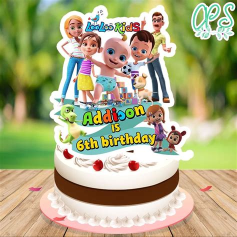 LooLoo Kids Birthday Cake Topper Template Printable | CustomPartyShirts ...