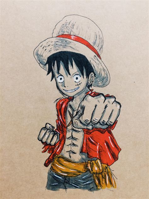 I tried to draw Luffy, tell me what you guys think! : r/OnePiece