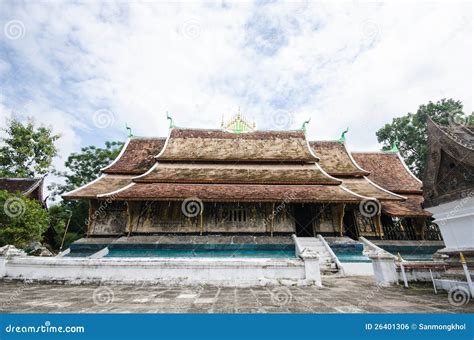 Art in Xieng Thong Temple, Ancient Temple, Laos. Stock Photo - Image of ...