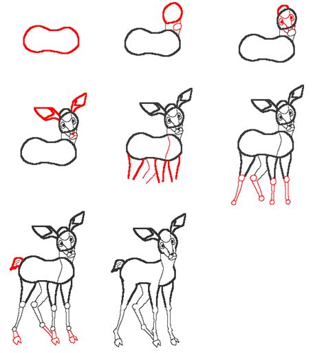 Deer Drawing Easy Step By Step at Drawing Tutorials