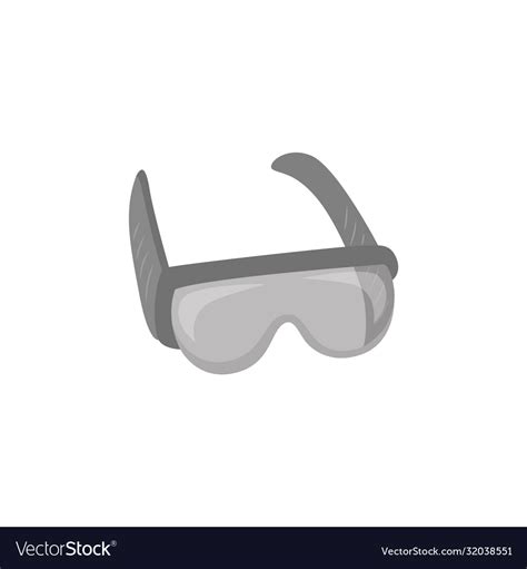 Black protective or safety glasses in cartoon Vector Image