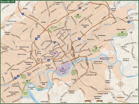 Knoxville Metro Map | Digital Vector | Creative Force