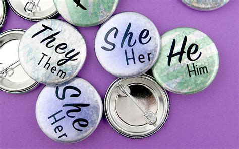 Pronoun Pins & Buttons - Busy Beaver Button Co.