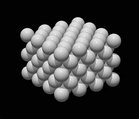 Cubic Close-packed Crystal Lattice by Science Photo Library