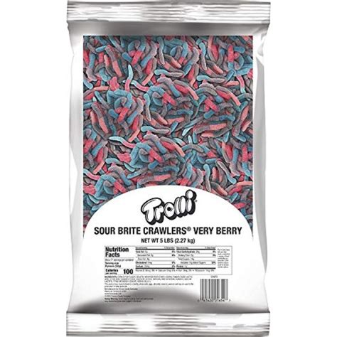 Trolli Sour Brite Crawlers Very Berry Gummy Worms, 5 Lb Bulk ...