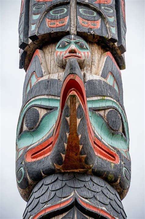 Tlinget Totem Poles in Ketchikan Editorial Photography - Image of ...