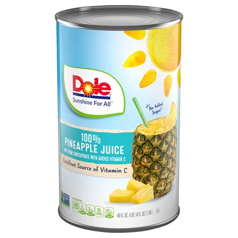 Dole Pineapple Juice Nutrition Label | Blog Dandk