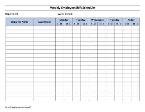 Blank Schedule Template For 2 Weeks - Example Calendar Printable