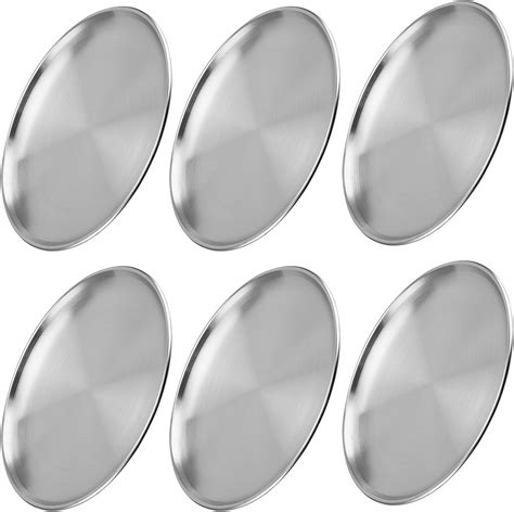 Amazon.com | NINGWAAN 6 Pack 12 Inch Stainless Steel Dinner Plates ...