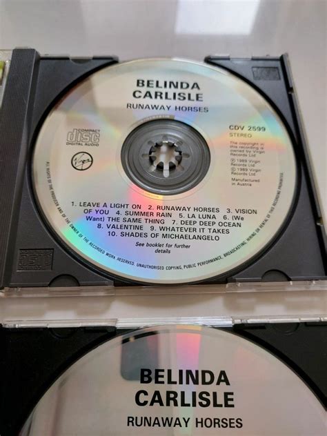 CD Belinda Carlisle - Runaway Horses, Hobbies & Toys, Music & Media ...