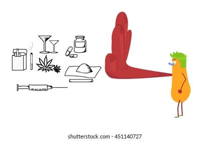 Say No Drugs Cartoon Saying No Stock Illustration 451140727 | Shutterstock