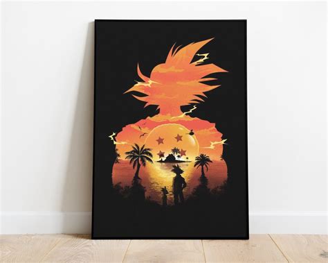 Dragon Ball Z Son Goku Japanese Anime Cartoon Home Decor Poster Canvas ...