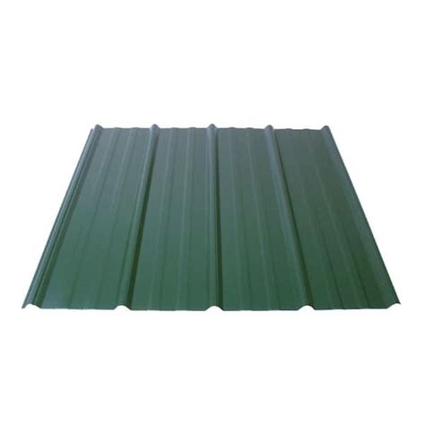 UNION CORRUGATING COMPANY Ribbed 12 ft. 29-Gauge Galvanized Green Metal ...