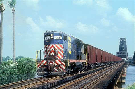 Florida East Coast Railway GP9 666 at Jacksonville, Florida on an ...