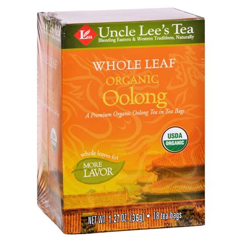 Uncle Lee’S Tea 100% Organic Oolong Tea Whole Leaf, 18 Bags