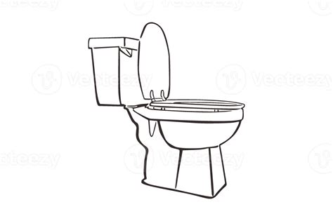 Toilet Equipment - sitting closet line art 22034261 PNG