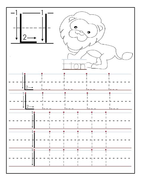 Letter L Handwriting Worksheet