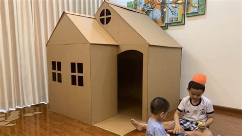 How To Make Cardboard House For Kids