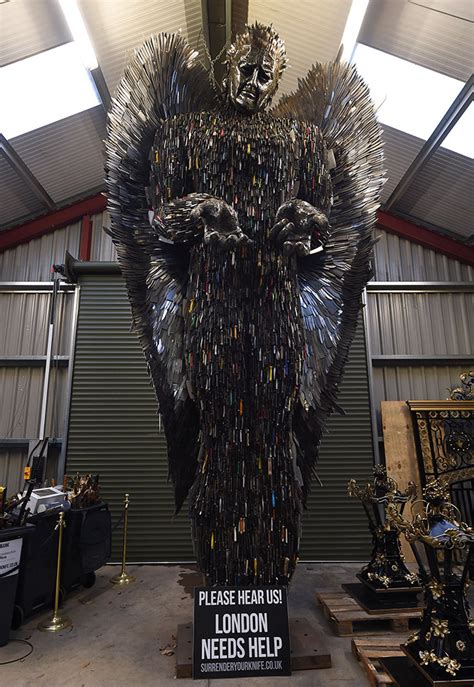 This Giant Knife Angel Made Of 100,000 Weapons Is Actually A Powerful ...