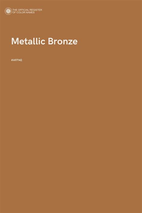 Metallic Bronze - Color Name of Hex #A97142