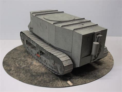 1/18 Little Willie WW1 Prototype Tank Paper Model - EcardModels