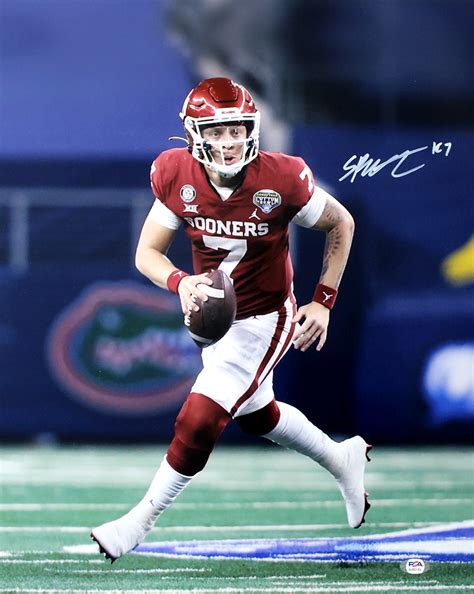 Spencer Rattler Autographed Oklahoma Sooners 16x20 Photo