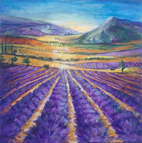 Lavender Field Painting at PaintingValley.com | Explore collection of ...