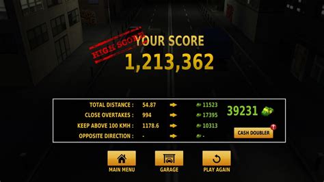 Traffic racer highest score ever !!!! 1,213,362 🥇 !!! 39,231 🤑🏎 - YouTube