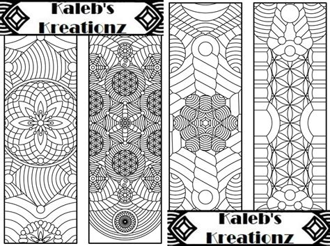 Printable Mandala Bookmarks/coloring Pages Set of 4 PDF/JPG bookmark ...