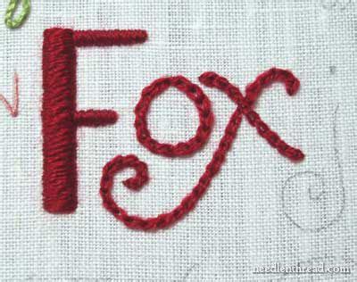 Hand Embroidery: Lettering & Text 7 in Satin Stitch and Chain Stitch ...