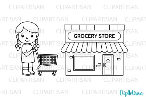 Grocery Store Clip Art, Groceries, Shopping, SVG By ClipArtisan ...