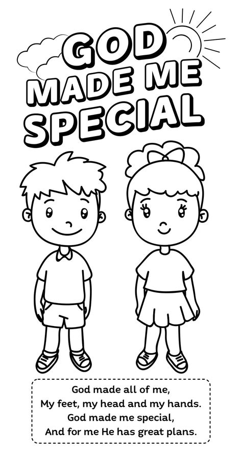 God Made Me Special Coloring Pages - 20 Free PDF Printables ...