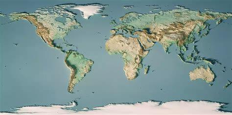 3 D Map Of The World - Vector U S Map