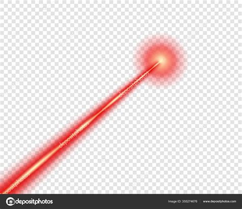 Red laser beam. Vector design element. The isolated transparent object ...